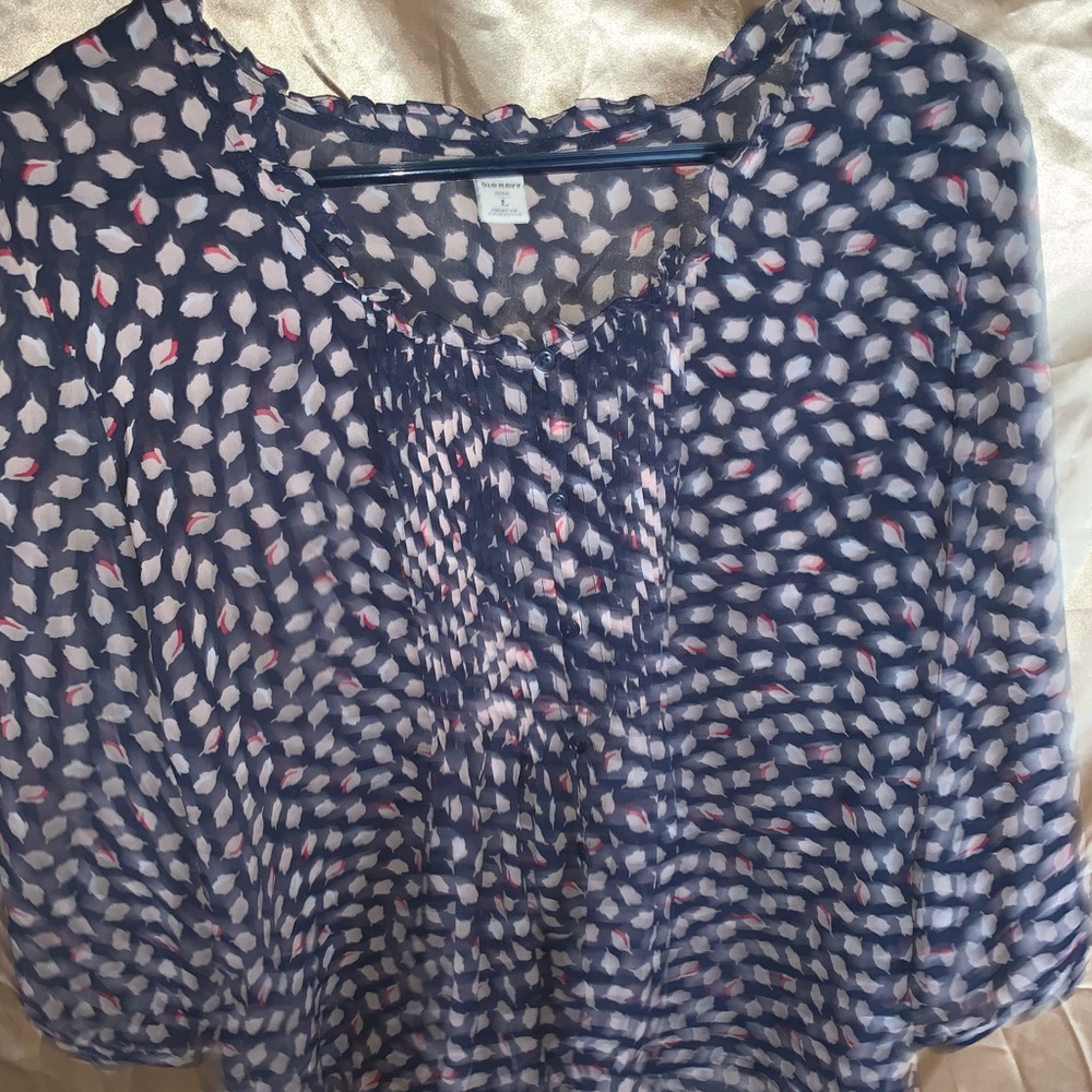 A floral blouse